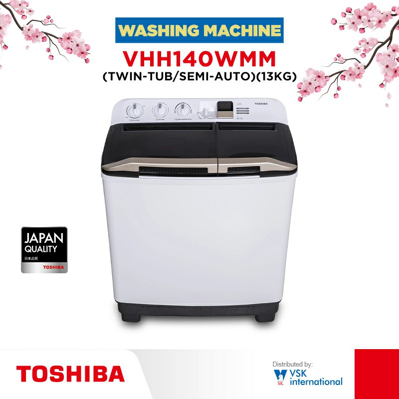 Toshiba Washing Machine Semi Auto (VHH140WMM)